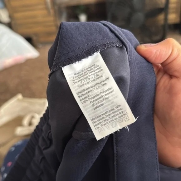 J. By J.Crew Ankle Pants Women's 4T Pull On Tapered Blue Stretch Fabric Casual - Picture 5 of 6